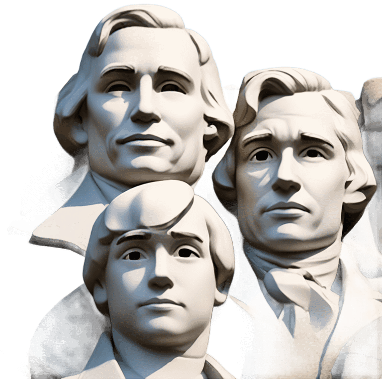 boys heads on mount rushmore emoji