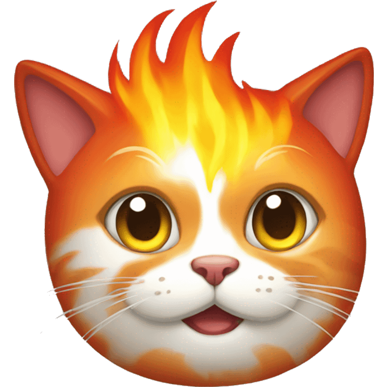 Fire cat emoji