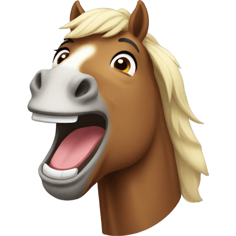 Horse laughing emoji