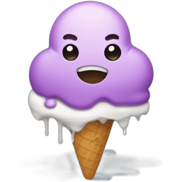 melting ice cream emoji