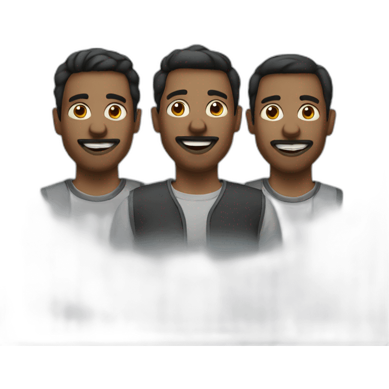 three mens emoji