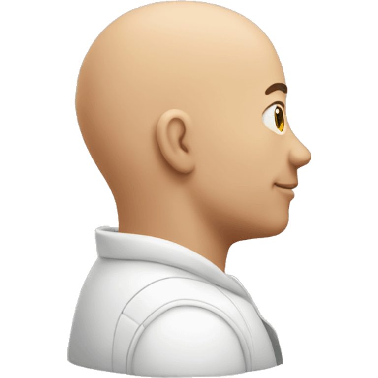 bald face from side emoji