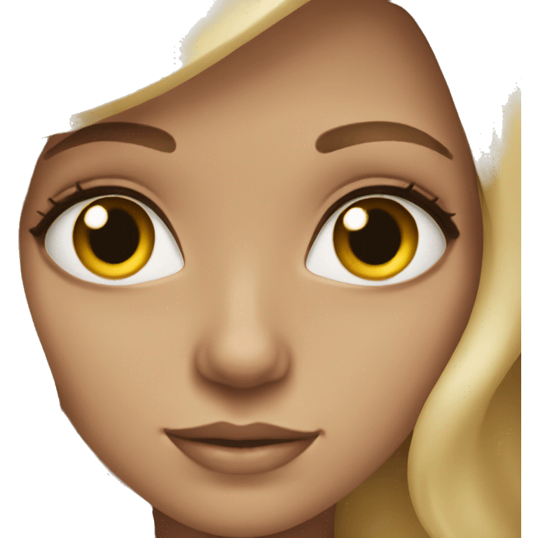 Blonde girl with hazel eyes  emoji