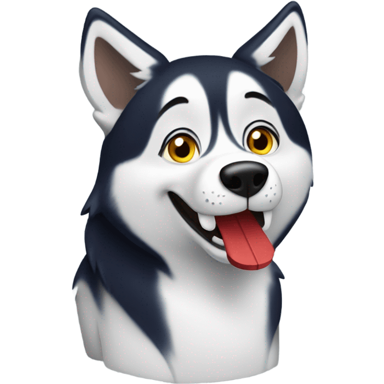 Husky drinking coke  emoji