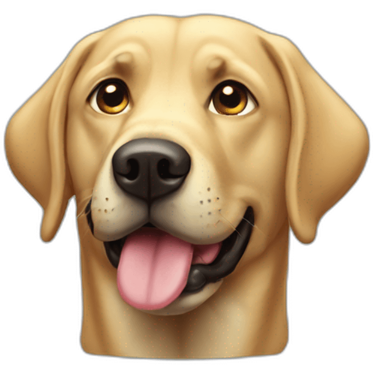 Stupid Labrador head emoji