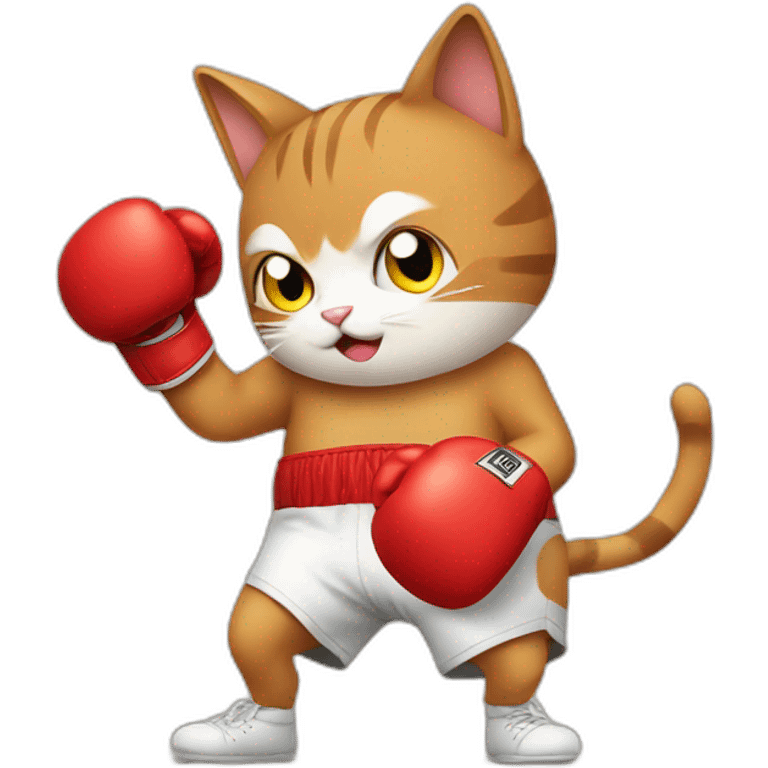 A cat boxing emoji