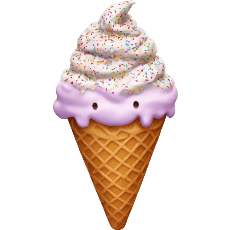 ice cream with sprinkles  emoji