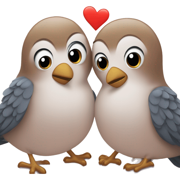 Two birds in love emoji