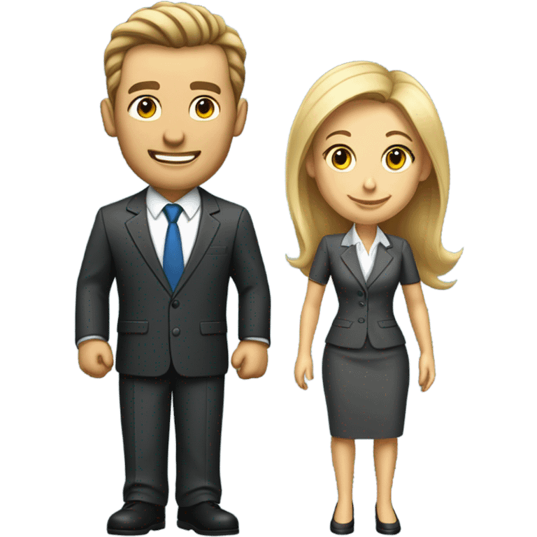 caucasian businessman and businesswoman emoji