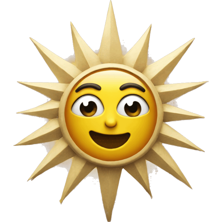 Star with the face of the Sun emoji  emoji