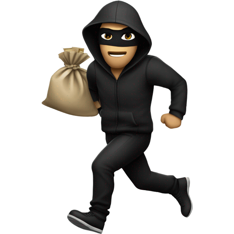 Robber running with money emoji