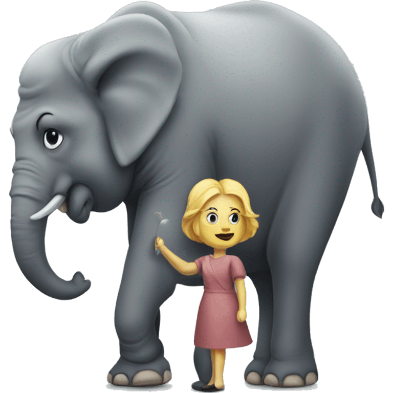 Een olifant zoals een vrouw emoji