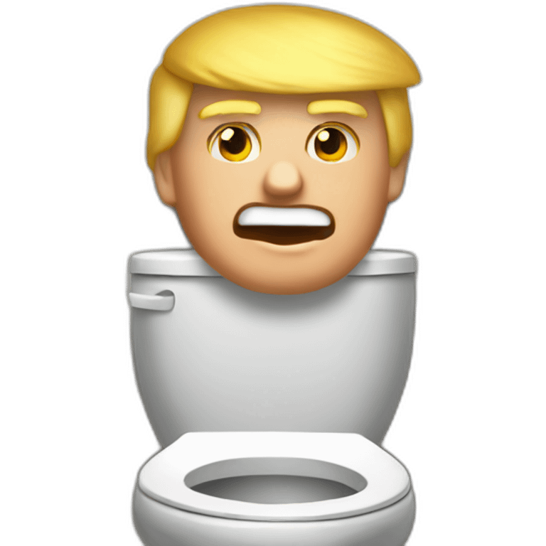 Trump on a toilet emoji