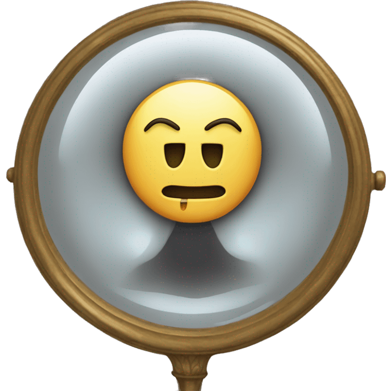 narcissistic emoji: ominous face looking into magic mirror emoji