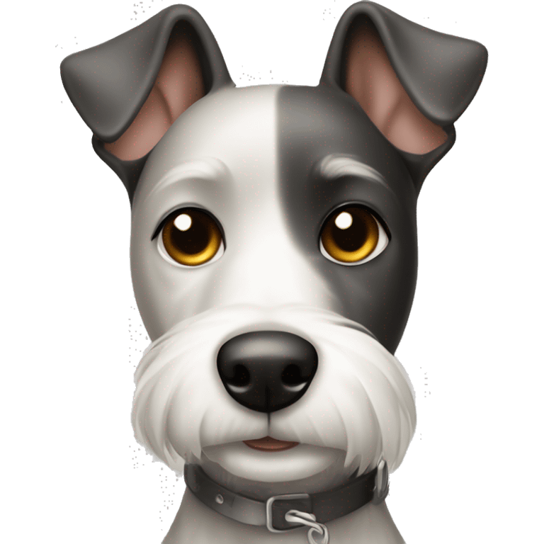 Salt and pepper colored dog terrier emoji