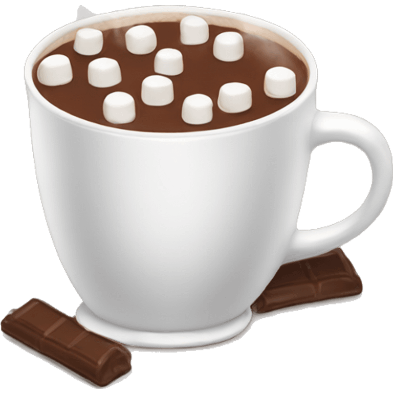 hot chocolate with marshmallows  emoji