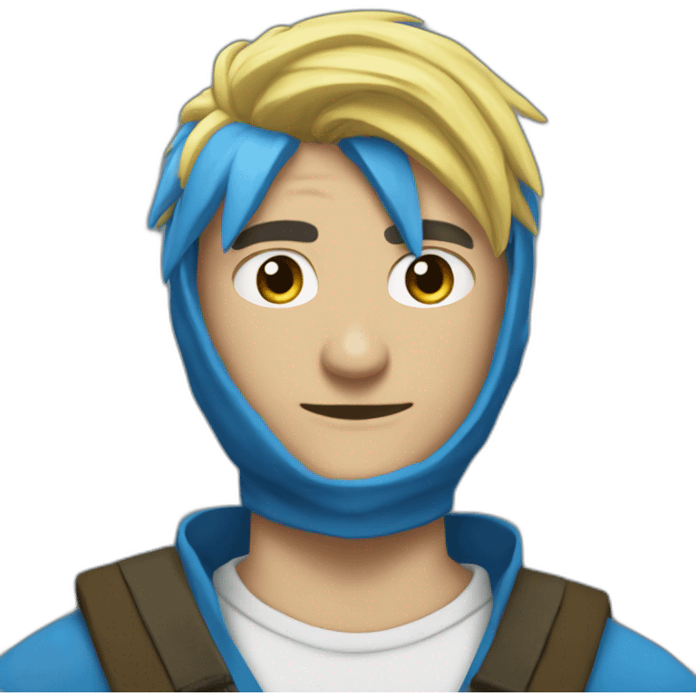 Tyler Blevins aka ninja with blue hair emoji