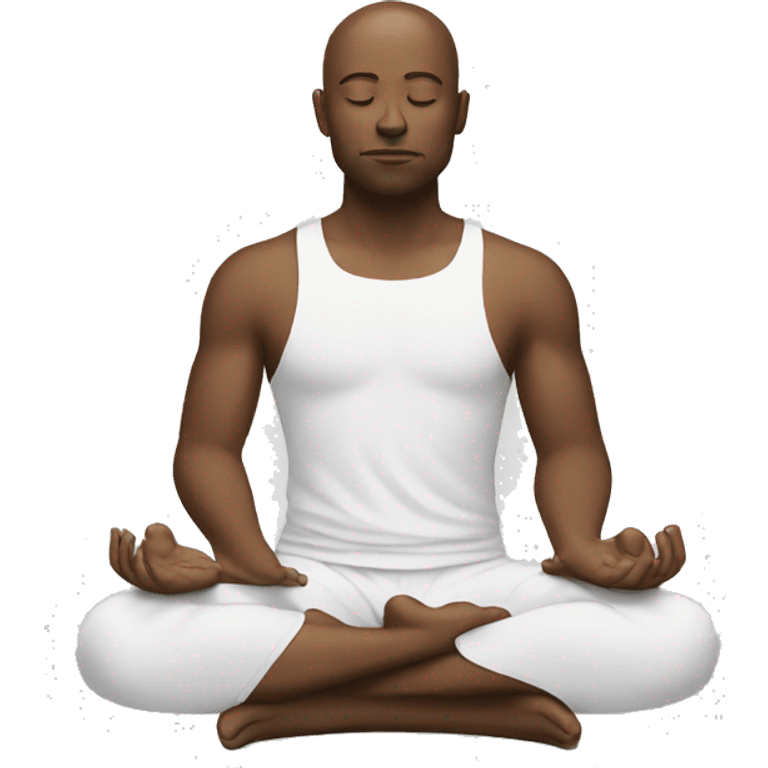 white man meditating emoji