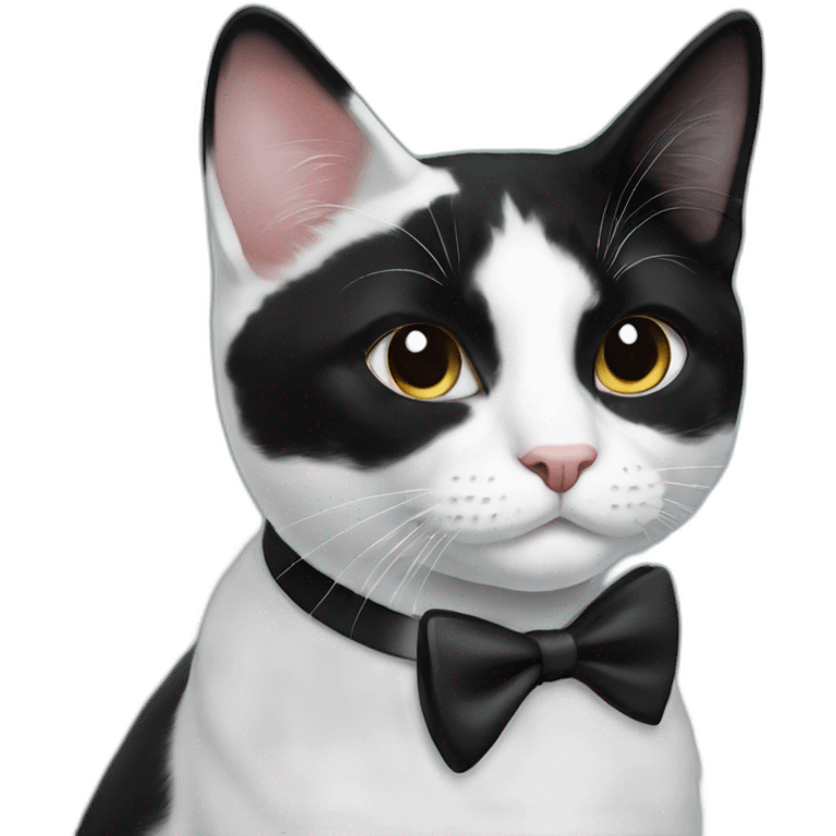 tuxedo black and white cat emoji