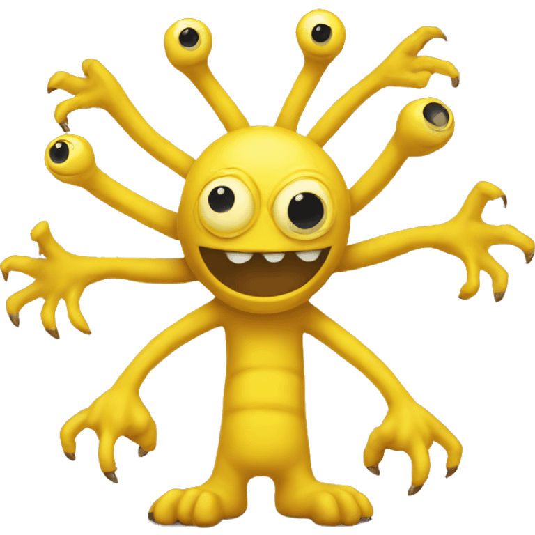 The yellow monster have 8 arms emoji