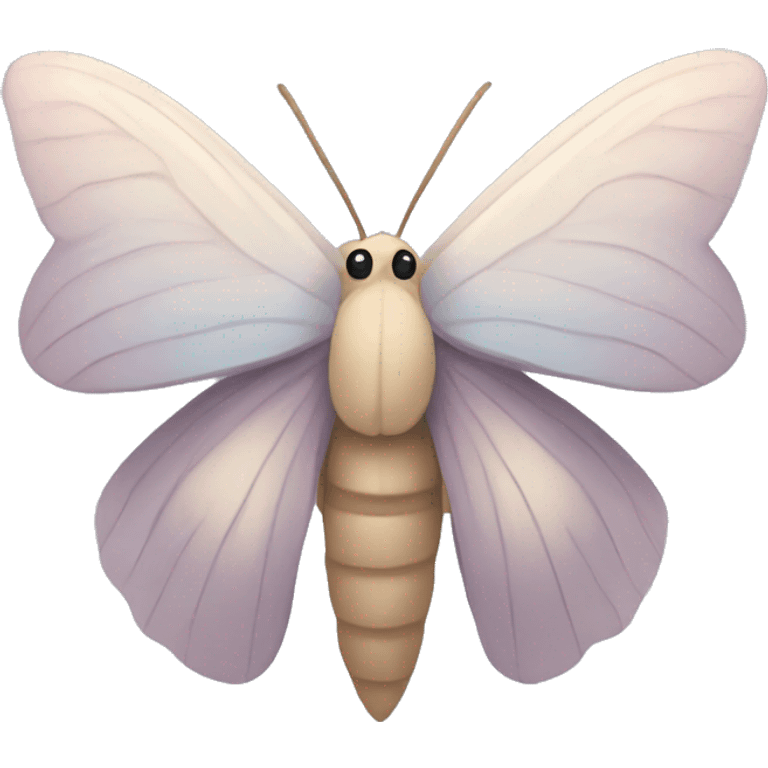 Moth in pastel color emoji