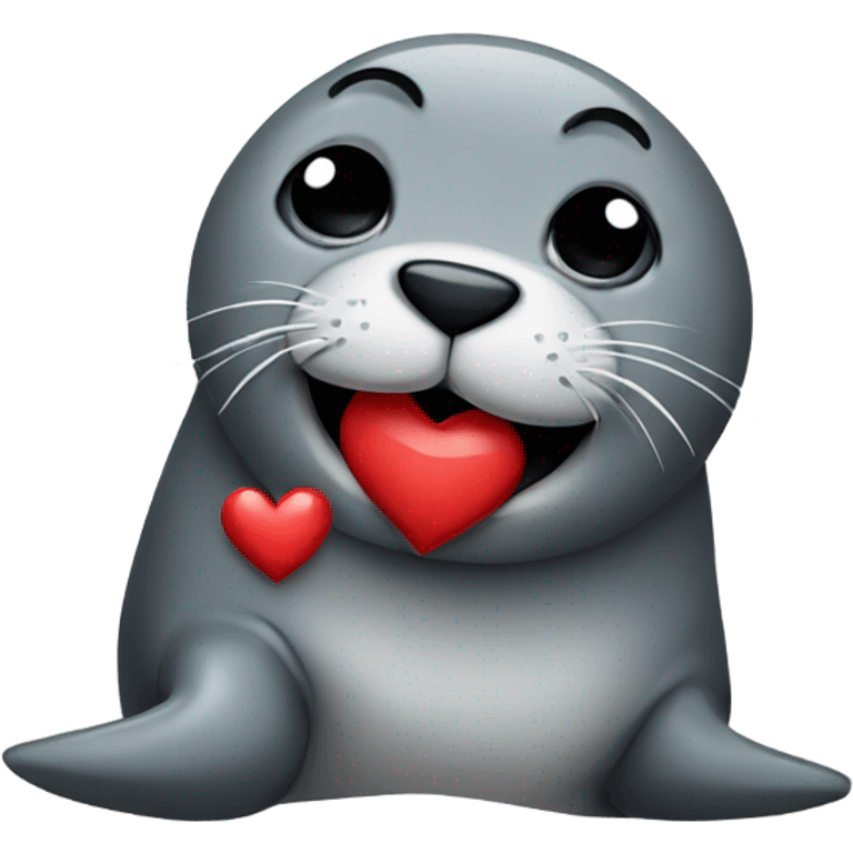 Seal sending heart emoji