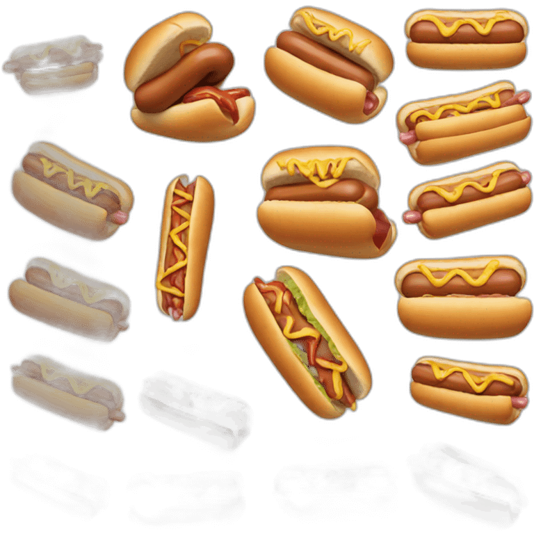 dog eat hot dog emoji