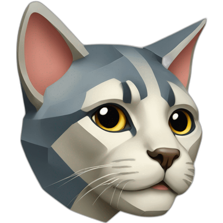 Cubism cat emoji