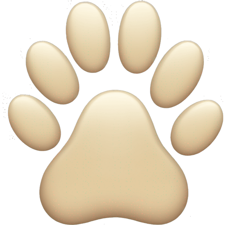 Cute little dog paw in light colors  emoji