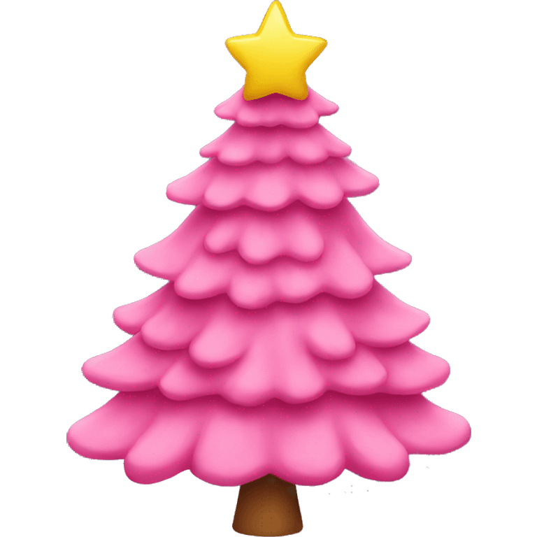 Pink Christmas tree emoji