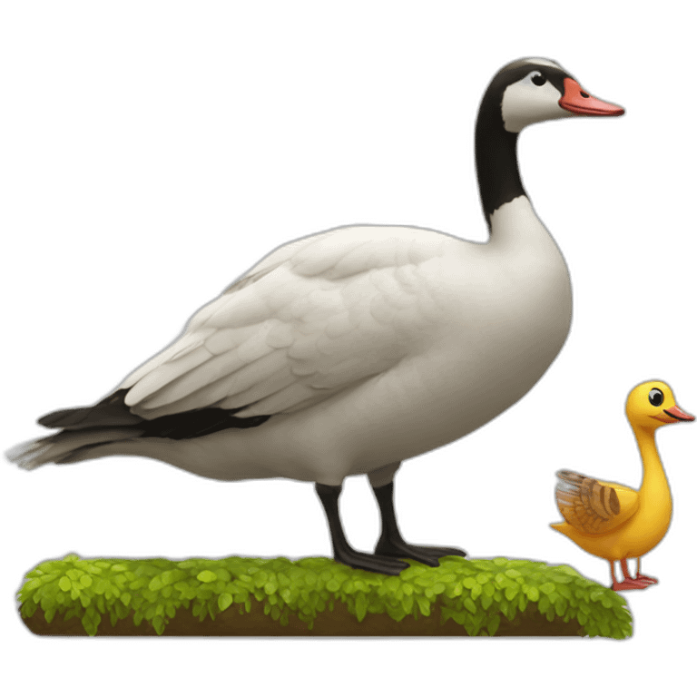 goose and caterpillar emoji