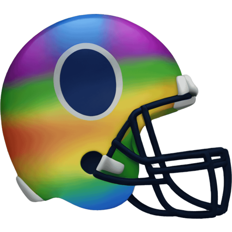 Rainbow football emoji