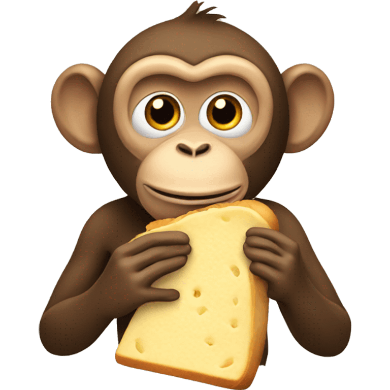 Monkey eating a sandwich emoji