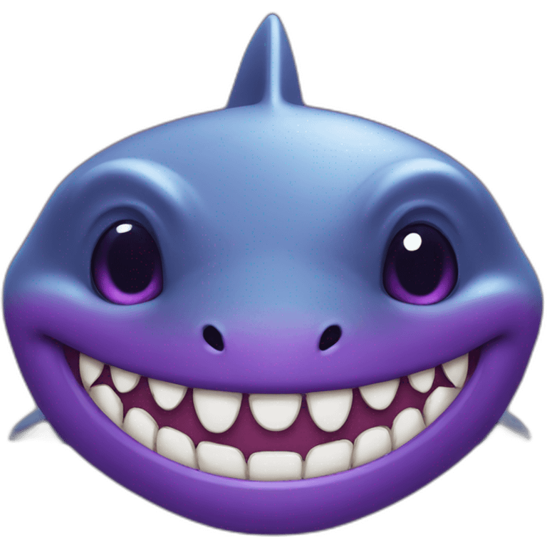 anthropomorphic purple shark face emoji