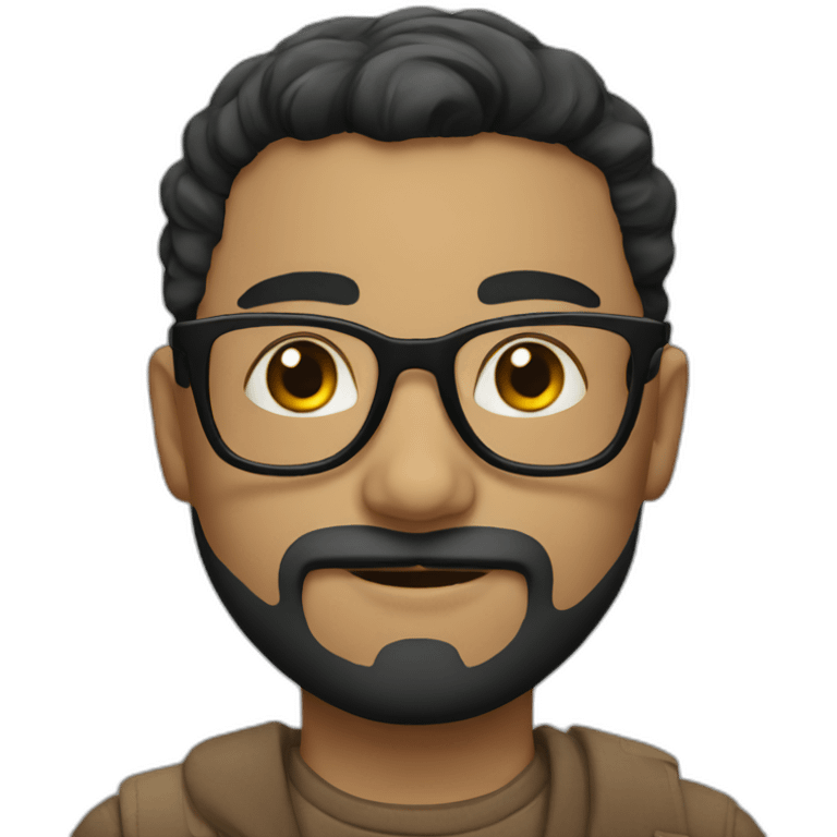 boy with glasses and black beard emoji