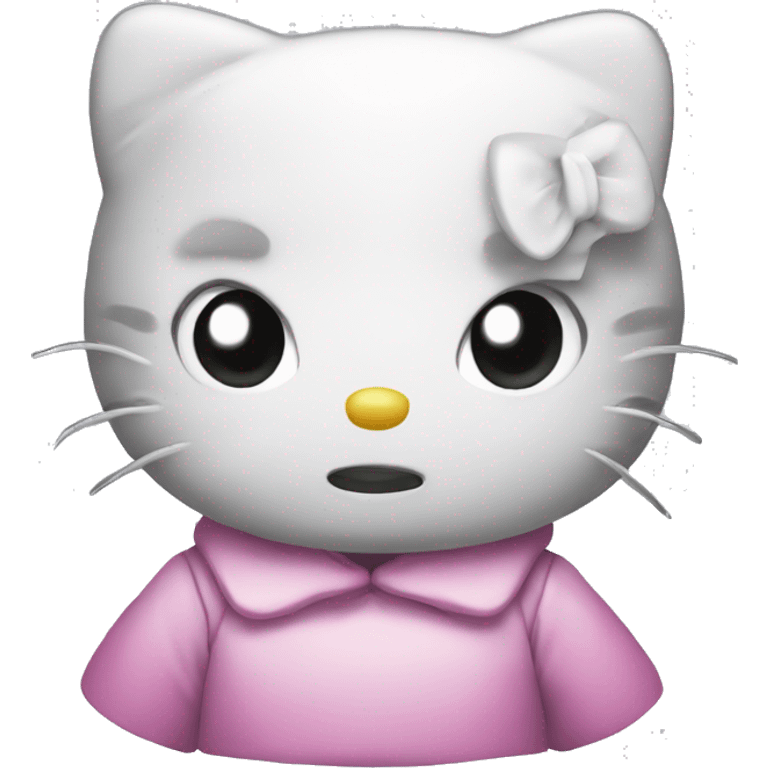 Hello Kitty  looking evil and over it  emoji