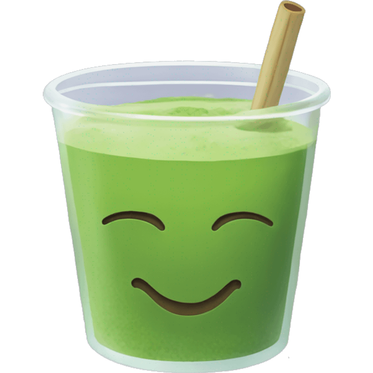 matcha in clear cup emoji