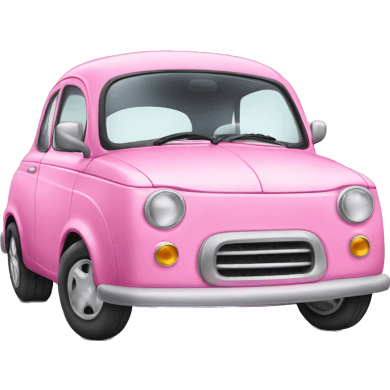 Pink cute car emoji