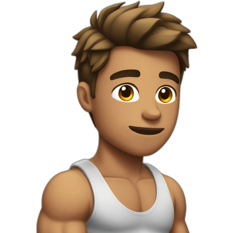 Muscle teen guy emoji