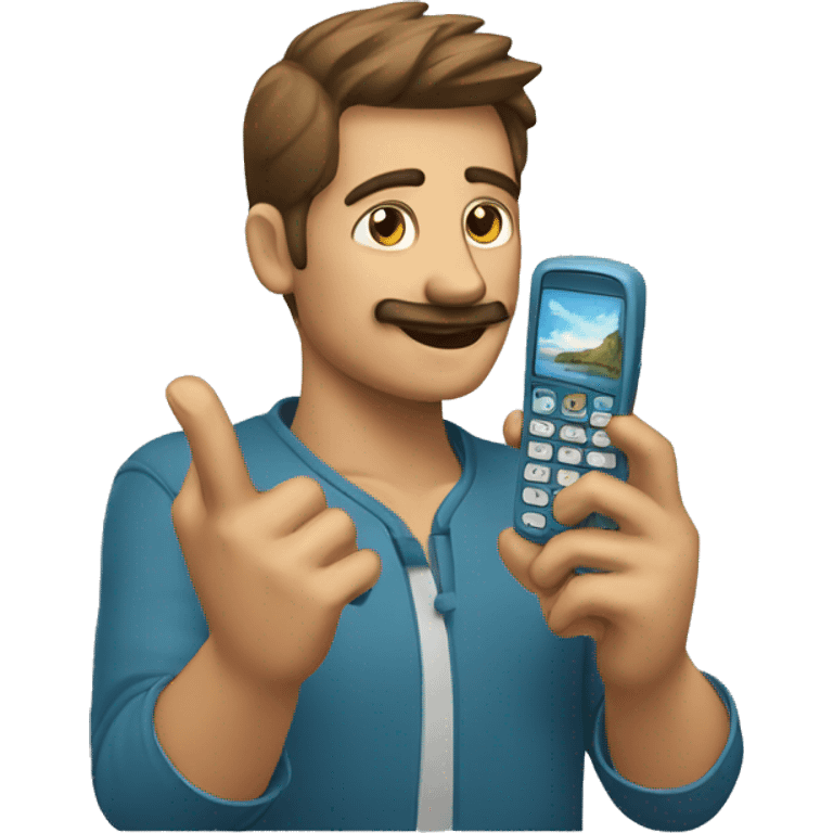 mano con telefono  emoji