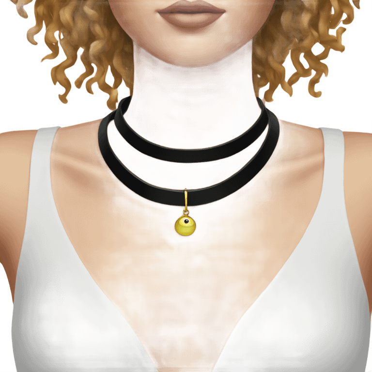 Black choker necklace emoji