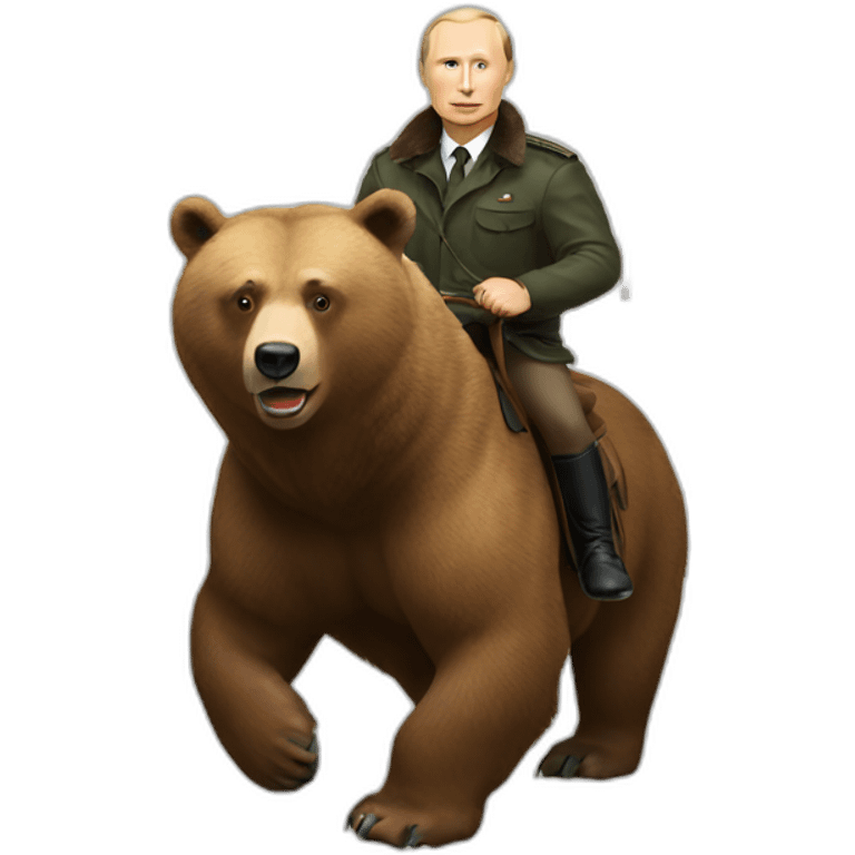 Putin riding a bear emoji