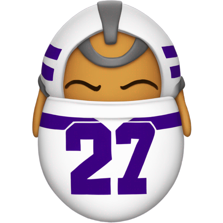 A sperm wearing a Vikings Jersey emoji