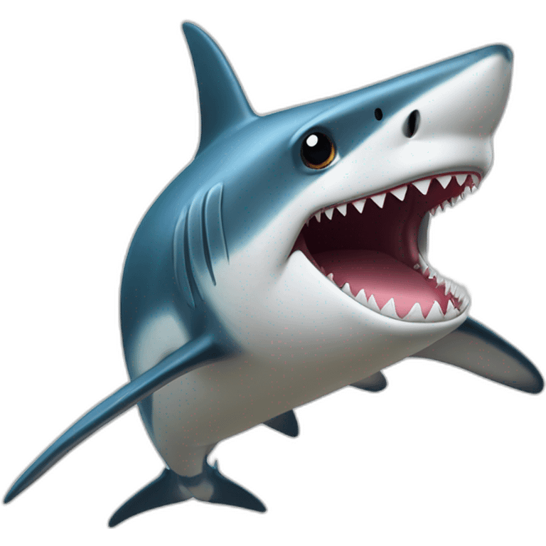 Écureuil sur un requin emoji