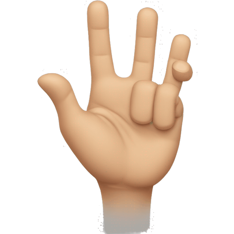 Hand with 3 fingers (scout promise) raised emoji