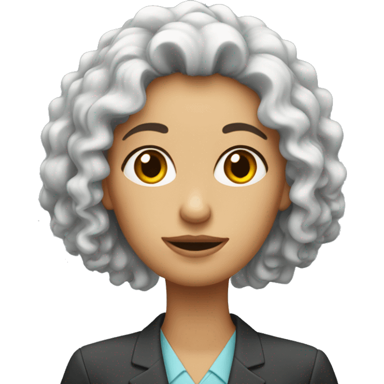 Frizzy headed office woman emoji