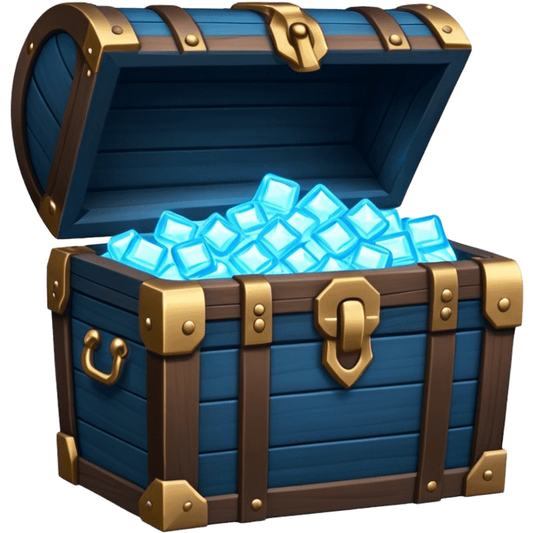 treasure chest blue glowing emoji