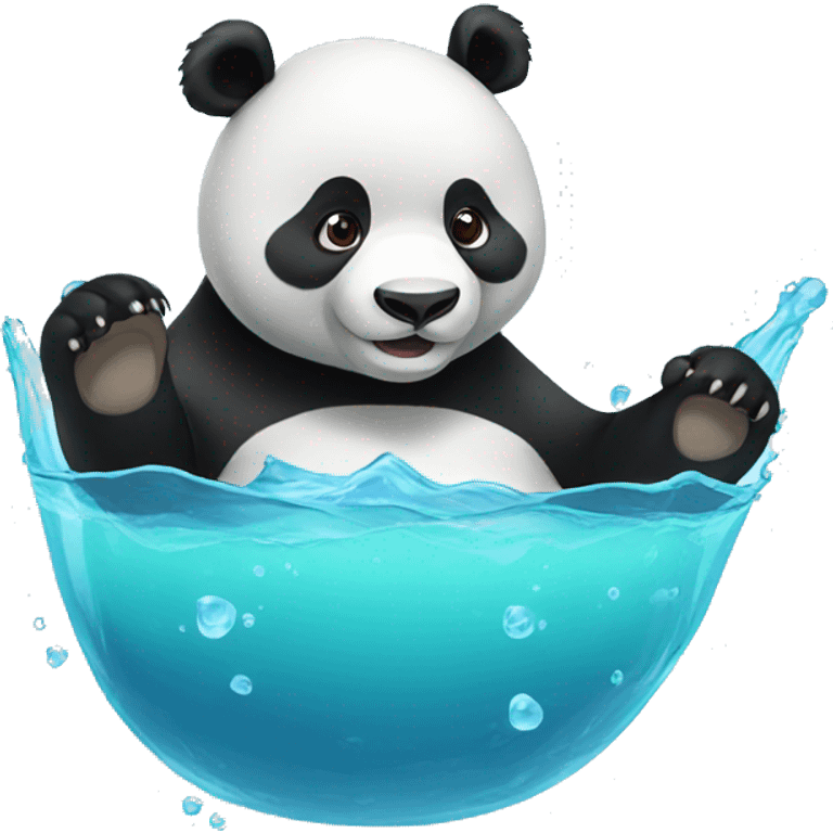 panda in water emoji