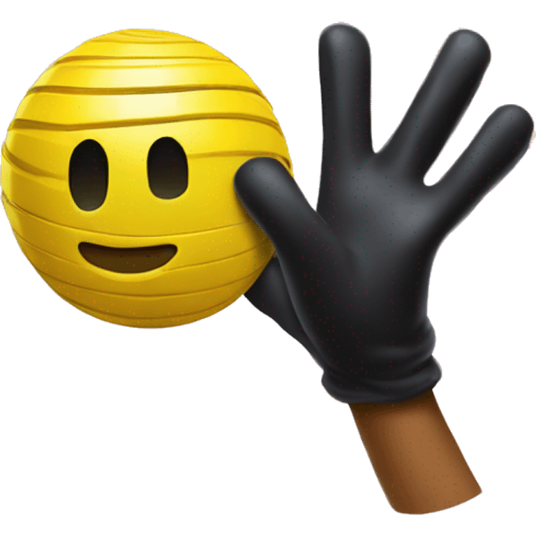 A Slinky spring arm with a black glove coming towards me from popping out of the ball pit emoji