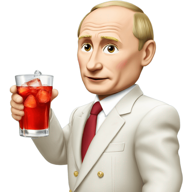 putin drinking Campari  emoji